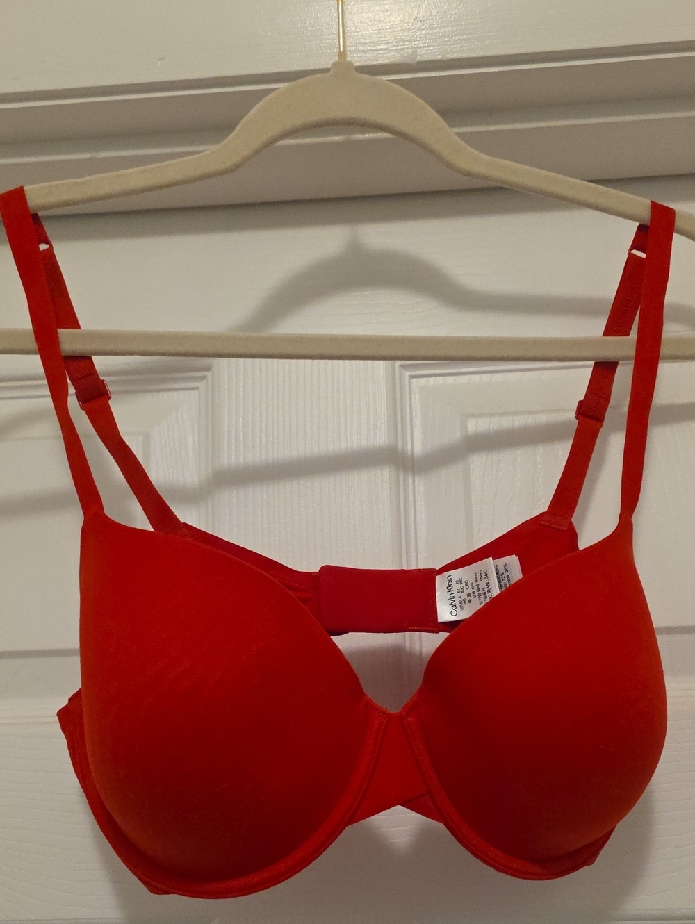 Calvin Klein Red Full Coverage T-Shirt Bra
